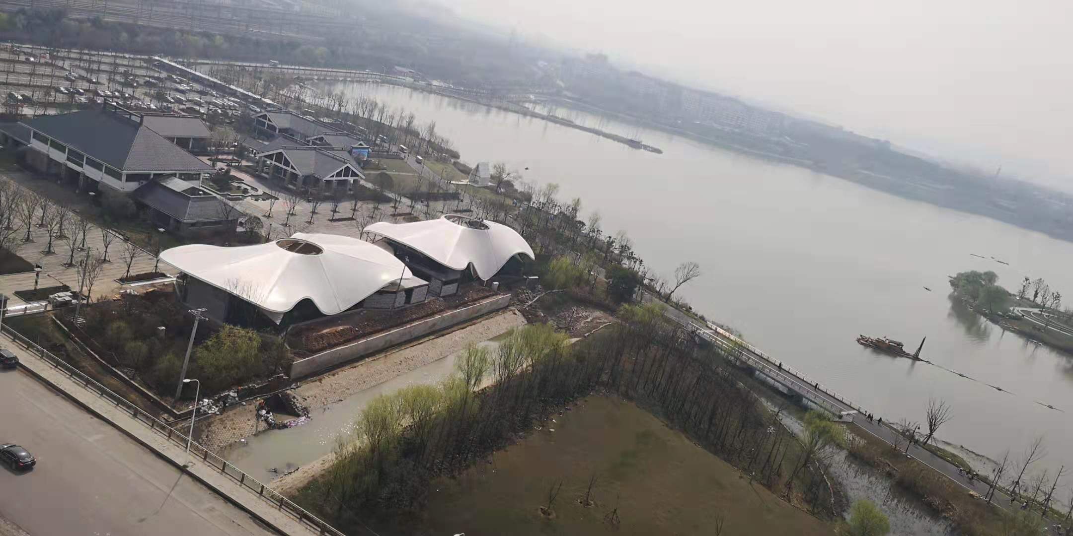 武汉东湖绿道白马驿站膜结构建筑